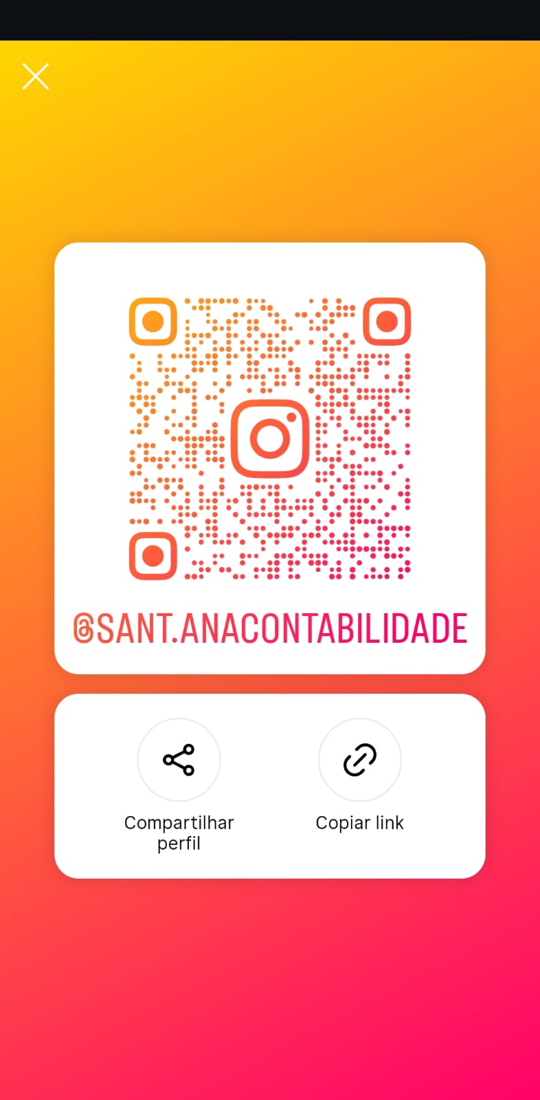 QR Code do Instagram da Sant Ana Contabilidade